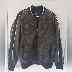 Men medium (regular) American Rag varsity style tiger print camo jacket